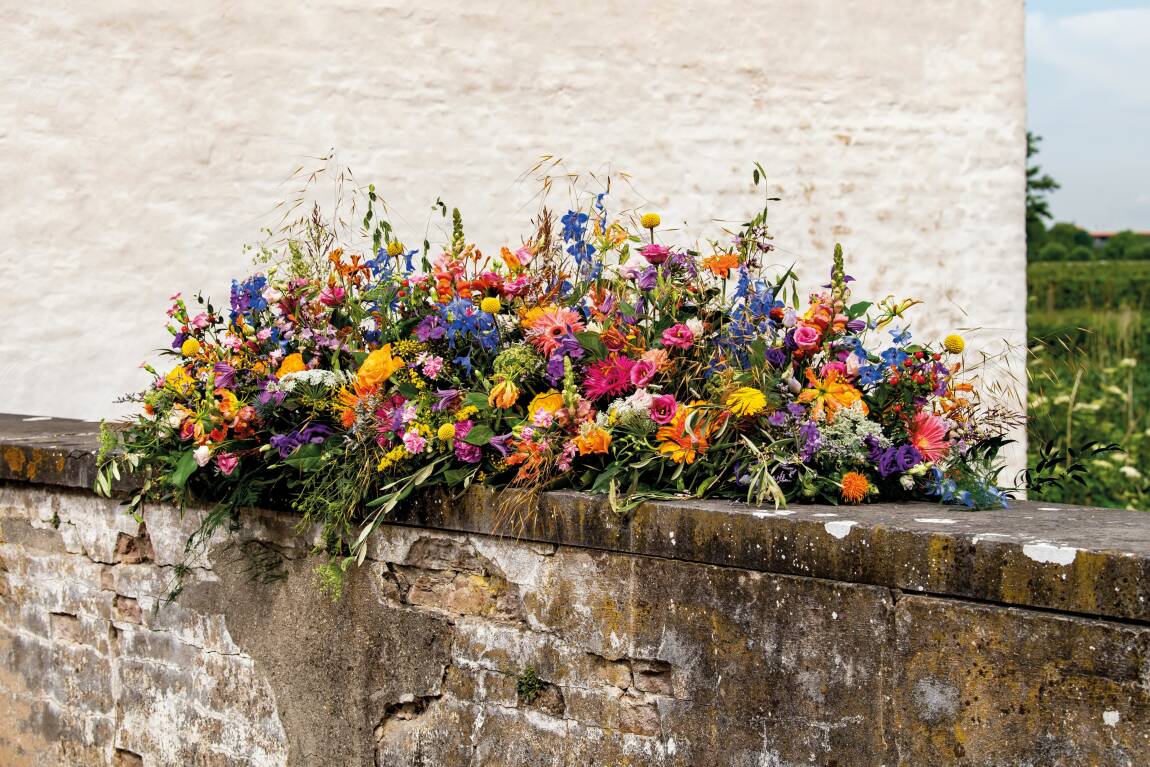 Kistbedekking bloemen