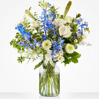 Blue sympathy bouquet