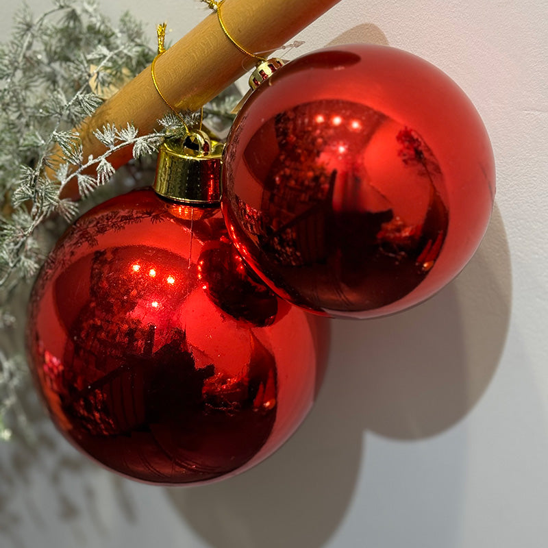 Shiny Kerstbal Rood