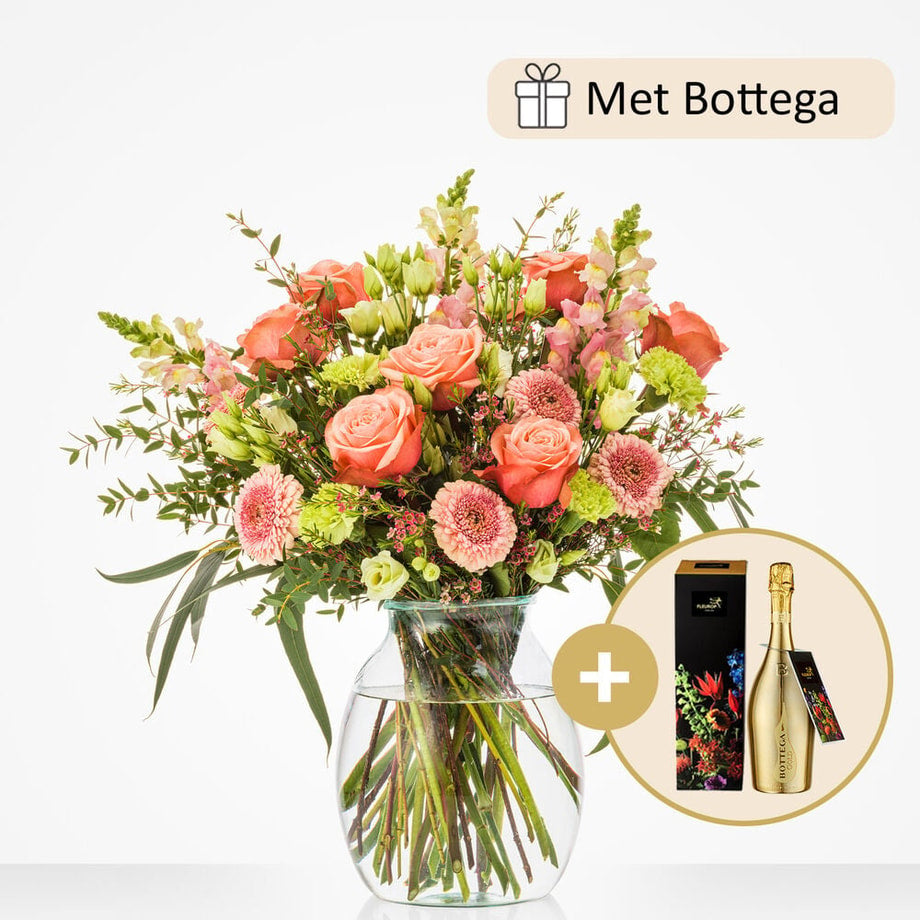 Stijlvol boeket (cadeauset met Bottega Prosecco)