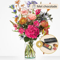 Uitzinnig boeket (cadeauset met chocolade)