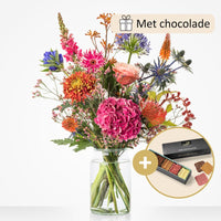 Uitzinnig boeket (cadeauset met chocolade)