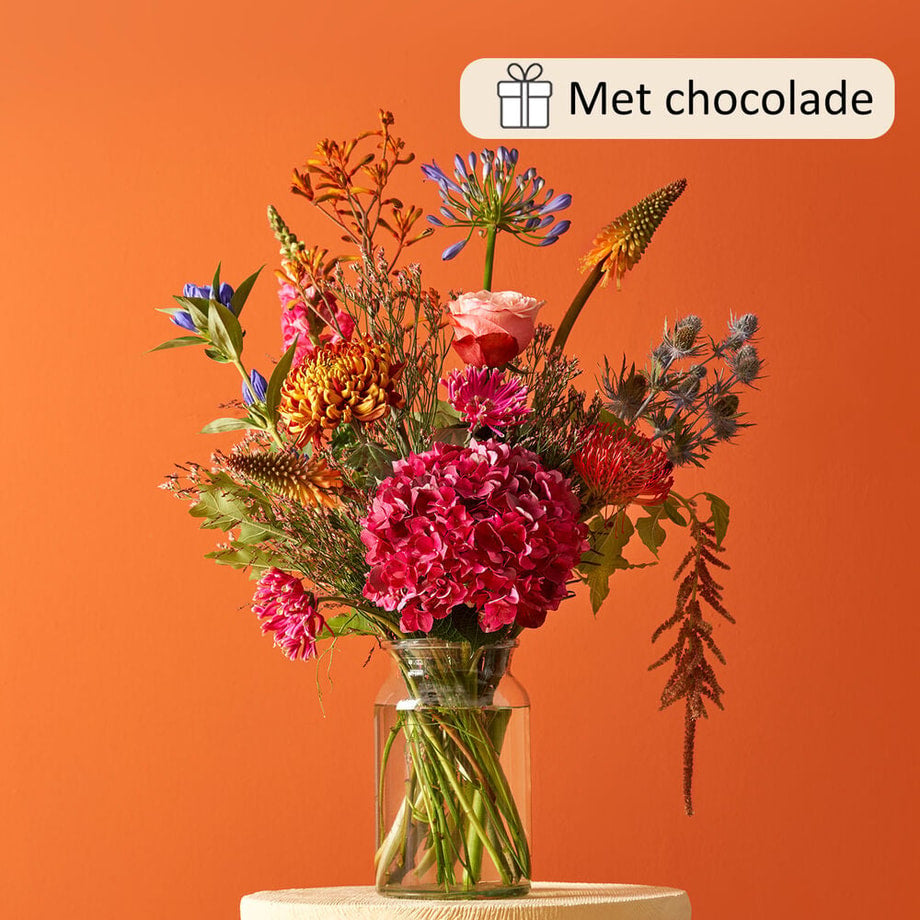 Uitzinnig boeket (cadeauset met chocolade)