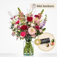 Veel liefs boeket (cadeauset met chocolade)