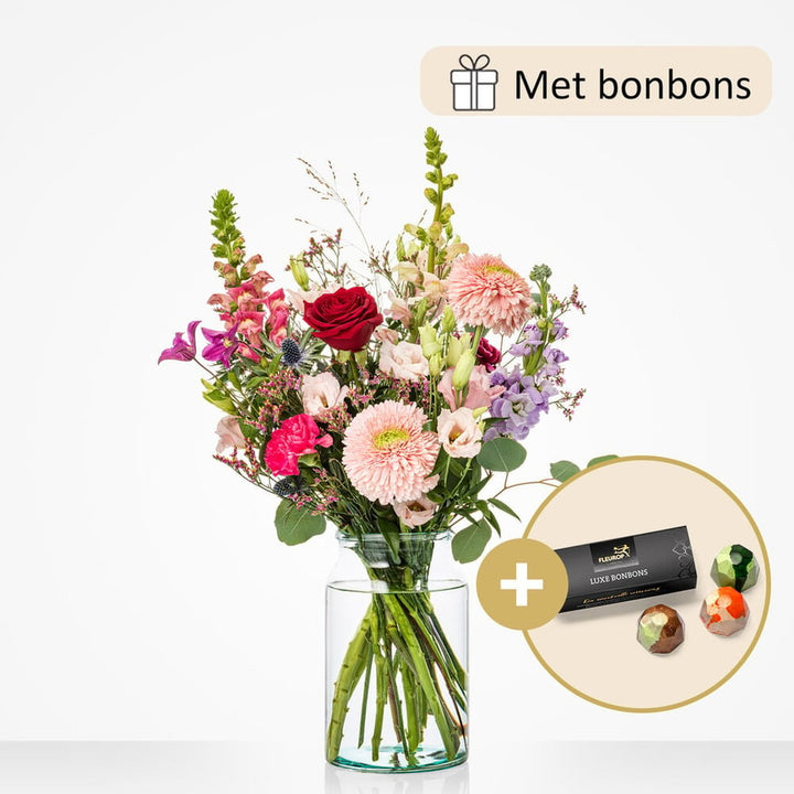 Veel liefs boeket (cadeauset met chocolade)