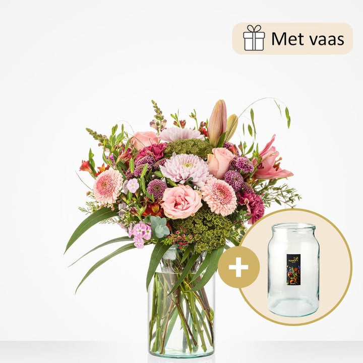 Warm gesture bouquet with vase