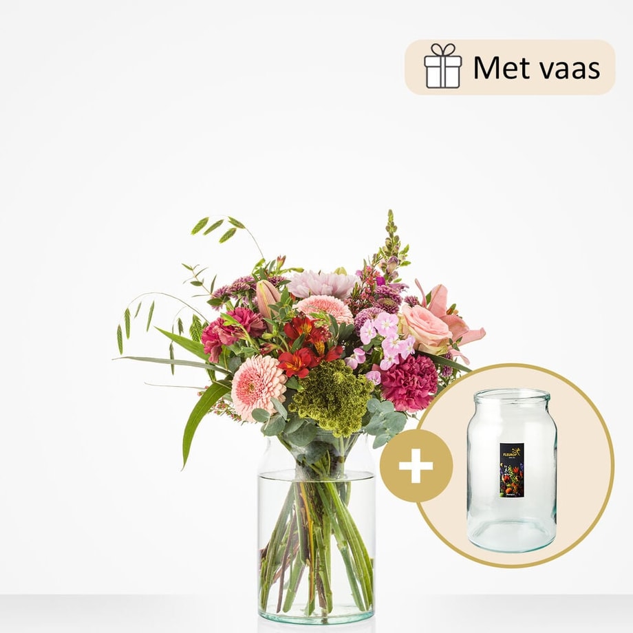 Warm gesture bouquet with vase