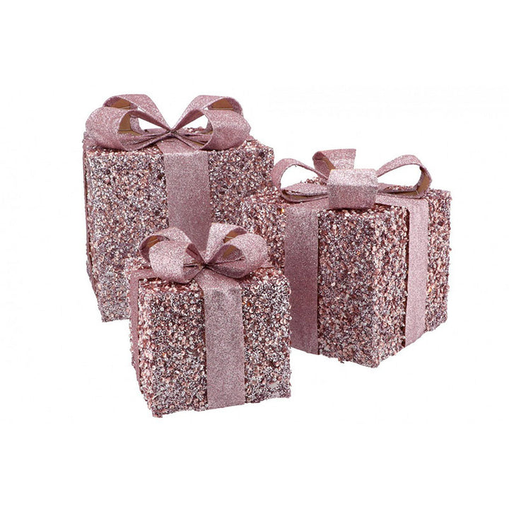 Gift box with glitter blush pink